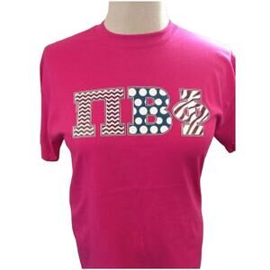 Pi Beta Phi Medium pink screenprinted shirt New with Tags